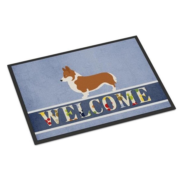 Carolines Treasures Carolines Treasures BB8320MAT Pembroke Welsh Corgi Welcome Indoor or Outdoor Mat - 18 x 27 in. BB8320MAT - main